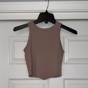 Women's Taupe Sleeveless Top